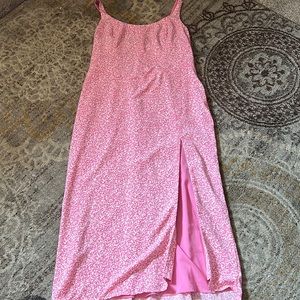 Abercrombie Pink Floral Midi Dress